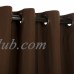 Sunbrella Canvas Bay Brown Outdoor Curtain with Nickel Plated Grommets 50 in. x 84 in.   